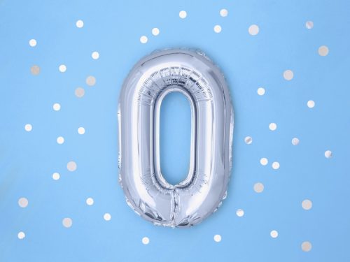 "O'' betű fólia lufi 35cm ezüst
