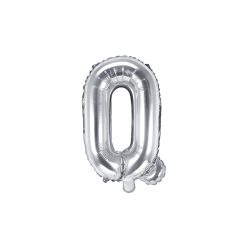 "Q" betű fólia lufi 35cm ezüst