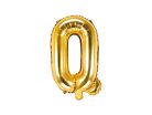"Q" betű fólia lufi 35cm arany