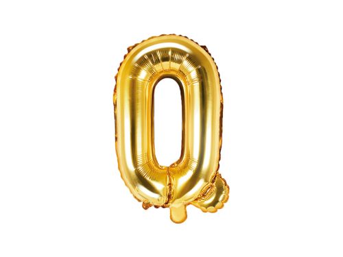 "Q" betű fólia lufi 35cm arany