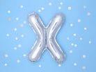 "X" betű fólia lufi 35cm ezüst
