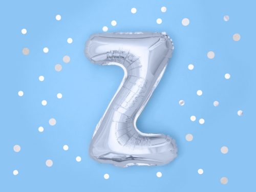 "Z" betű fólia lufi 35cm ezüst