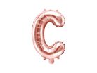 "C" betű fólia lufi 35cm rózsaarany
