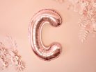 "C" betű fólia lufi 35cm rózsaarany