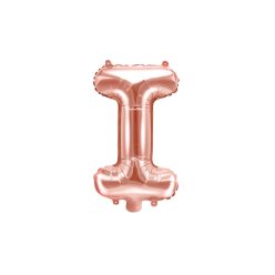 "I" betű fólia lufi 35cm rózsaarany
