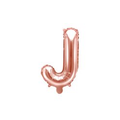 "J" betű fólia lufi 35cm rózsaarany