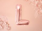 "L" betű fólia lufi 35cm rózsaarany