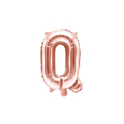 "Q" betű fólia lufi 35cm rózsaarany