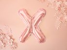 "X" betű fólia lufi 35cm rózsaarany