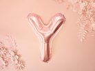 "Y" betű fólia lufi 35cm rózsaarany