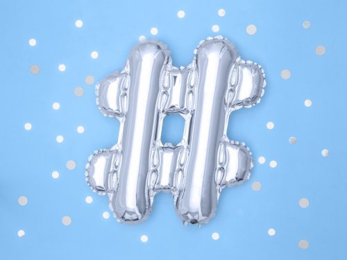 Fólia lufi # 35cm ezüst
