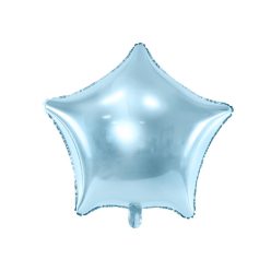 Csillag forma fólia lufi 48cm égszínkék