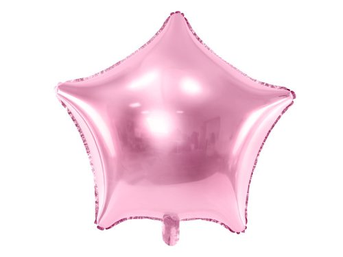Fólia lufi – Csillag, 48 cm, világos rózsaszín