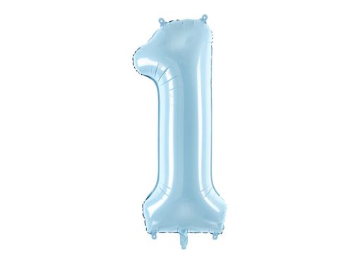 Szám fólia lufi ''1'' 86cm világoskék