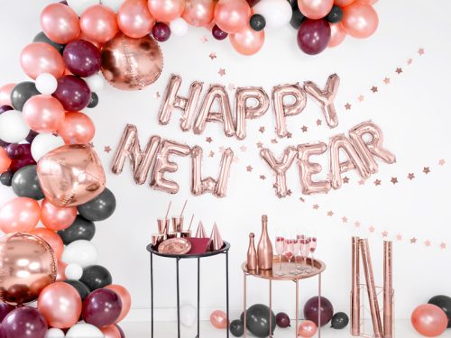 Kerek papírtányér rózsaarany 23cm (6 db)