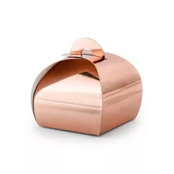 Köszönetajándék doboz rózsaarany 6x6x5.5cm (10 db)