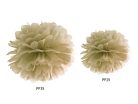Selyempapír pompom arany 35cm