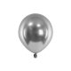 Fényes léggömb 12 cm dark silver (50 db)