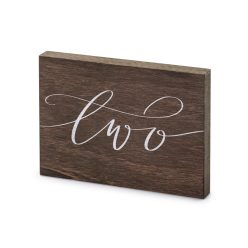 Fa asztalszám ''Two''