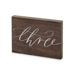 Fa asztalszám ''Three''