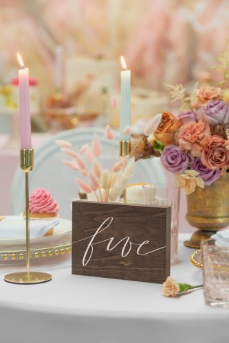 Fa asztalszám ''Five''