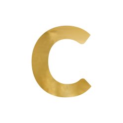   Tükör hatású betű ''C'' arany 51x61 cm