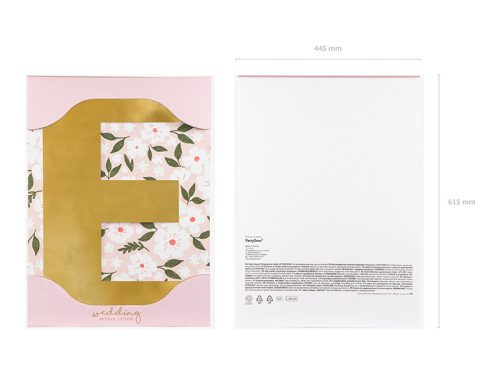 Tükör hatású betű ''E'' arany 40x60 cm