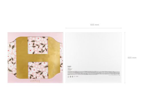 Tükör hatású betű ''H'' arany 53x60 cm