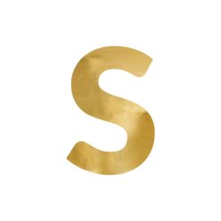   Tükör hatású betű ''S'' arany 42x61 cm