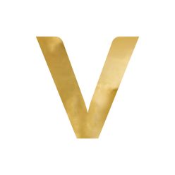   Tükör hatású betű ''V'' arany  61x60 cm