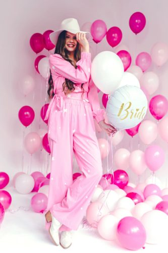 Bride feliratú fólia lufi – Fehér, 45 cm