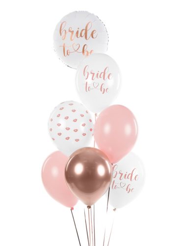 Bride to be feliratú fólia lufi – Fehér, 45 cm