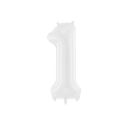 Szám fólia lufi ''1'' 86cm fehér