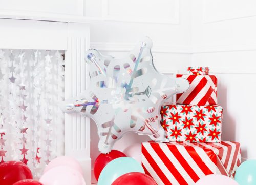 Fólia Léggömb - Hópehely Holografikus