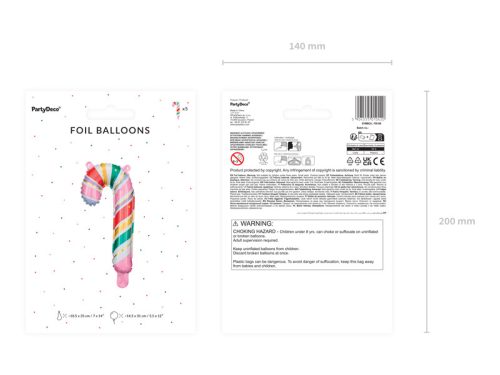 Cukorbot Fólia lufi 14x31cm (5 db)