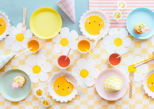 Papírtányér – Napocska mintával (6 db)