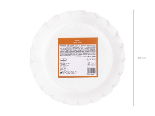 Papírtányér – Napocska mintával (6 db)