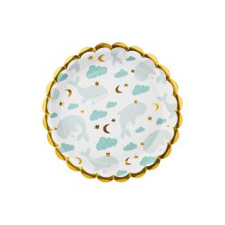 Papírtányér – Bálna mintás 18 cm (6 db)