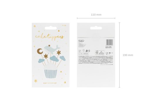 Sütidíszek bálna - kisfiú érkezik (7 db)