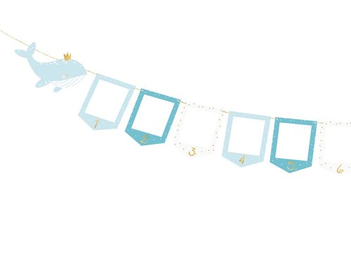 Photo frame garland Whale 10.5x15 cm mix