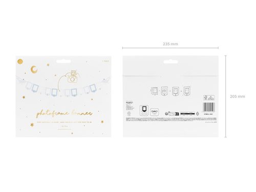 Photo frame garland Whale 10.5x15 cm mix