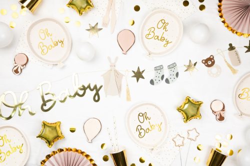 "Oh Baby" Lufi Alakú Papírtányérok (6 db)