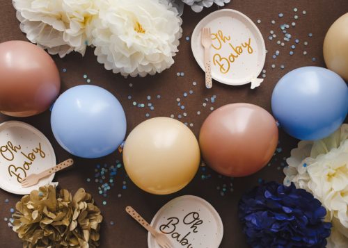 "Oh Baby" Lufi Alakú Papírtányérok (6 db)