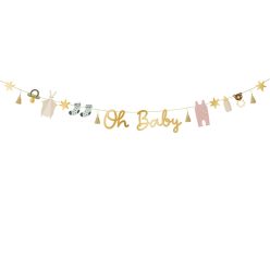 Papír banner DIY füzér– Oh Baby