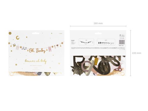 Papír banner DIY füzér– Oh Baby