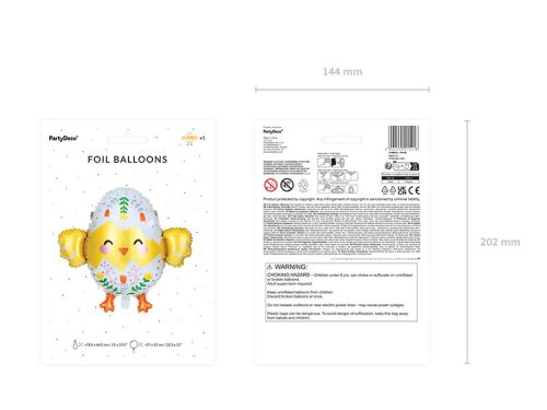 Húsvéti fólia lufi – Csibe  (57 x 53 cm)