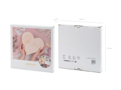 Fa vendégkönyv - Szív alakú