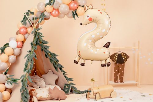 2-es Szám fólia lufi - Őzike