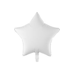 Csillag Alakú Fólia Lufi – Fehér 42 cm