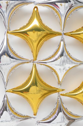 Fólia lufi 4 ágú csillag - ezüst